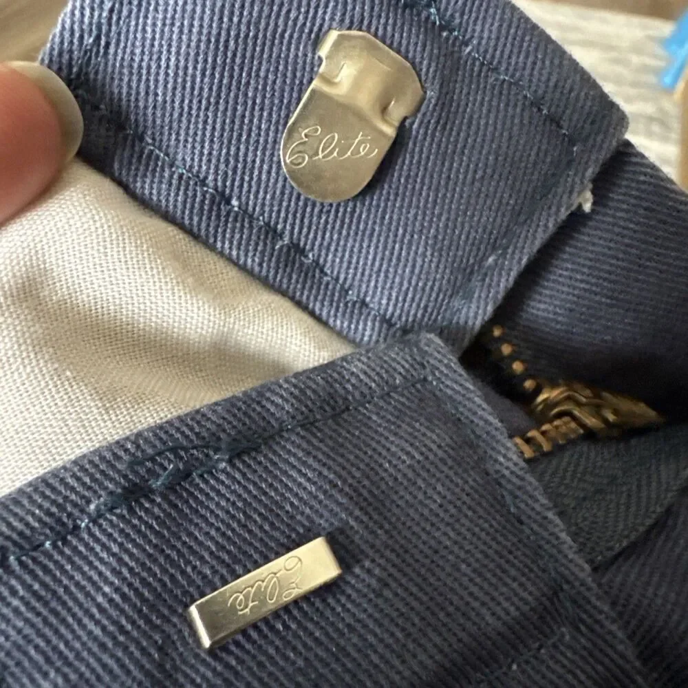 Rare Vintage Dickies Elite Metal Clasp Work Shorts Dark Blue Sz 40X12 Very Clean